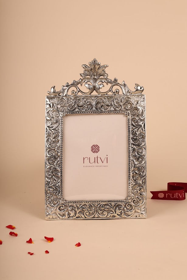 Silver Plated Handcrafted Photo Frame Set of 3 – Timeless Elegance for Home Décor & Gifting | Rutvi India