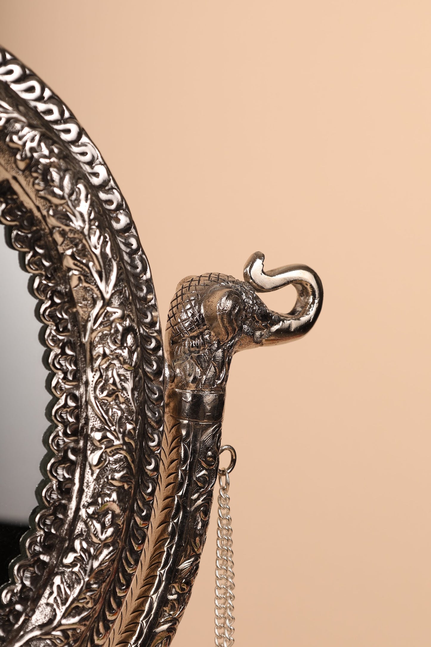 German Silver Table Mirror – Large Ornate Handcrafted Dressing Mirror for Home & Gifting