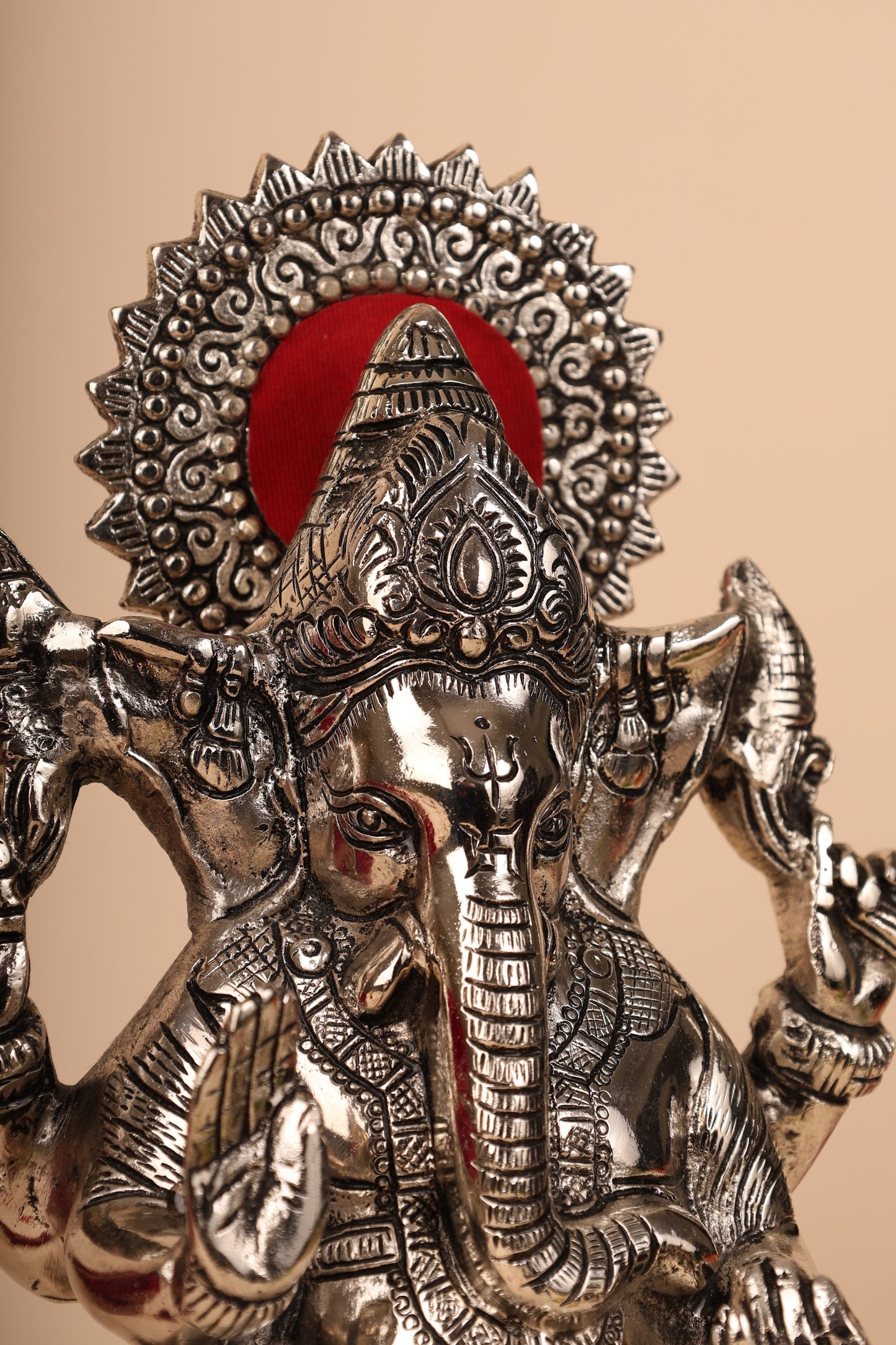 German Silver Lord Ganesh Idol – Handcrafted Statue for Pooja, Home Temple & Gifting
