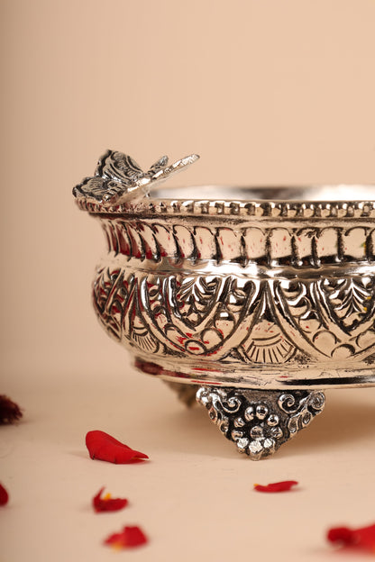 German Silver Butterfly Bowl – Elegant Handcrafted Bowl for Festive Gifting & Home Decor