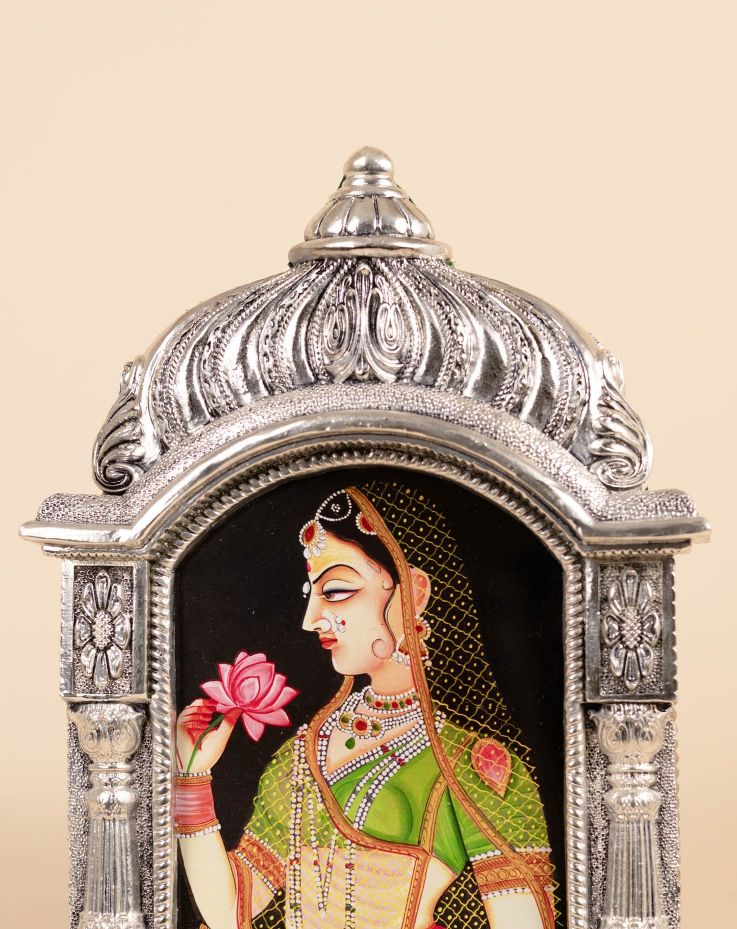 German Silver Jharokha Photo Frame