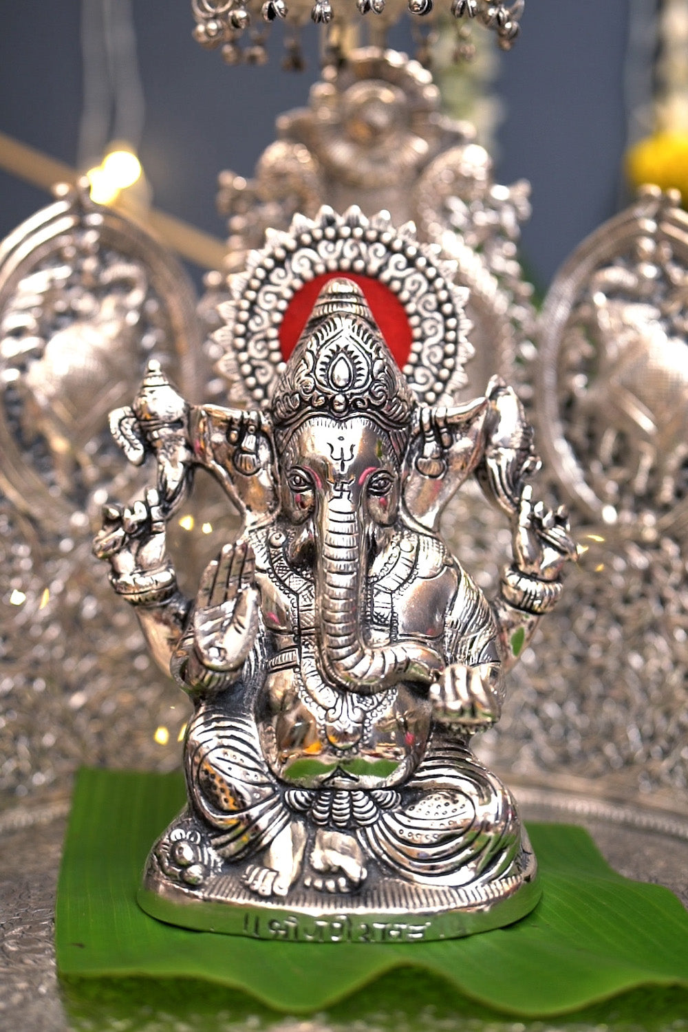 Lord Ganesha Silver Plated Idol