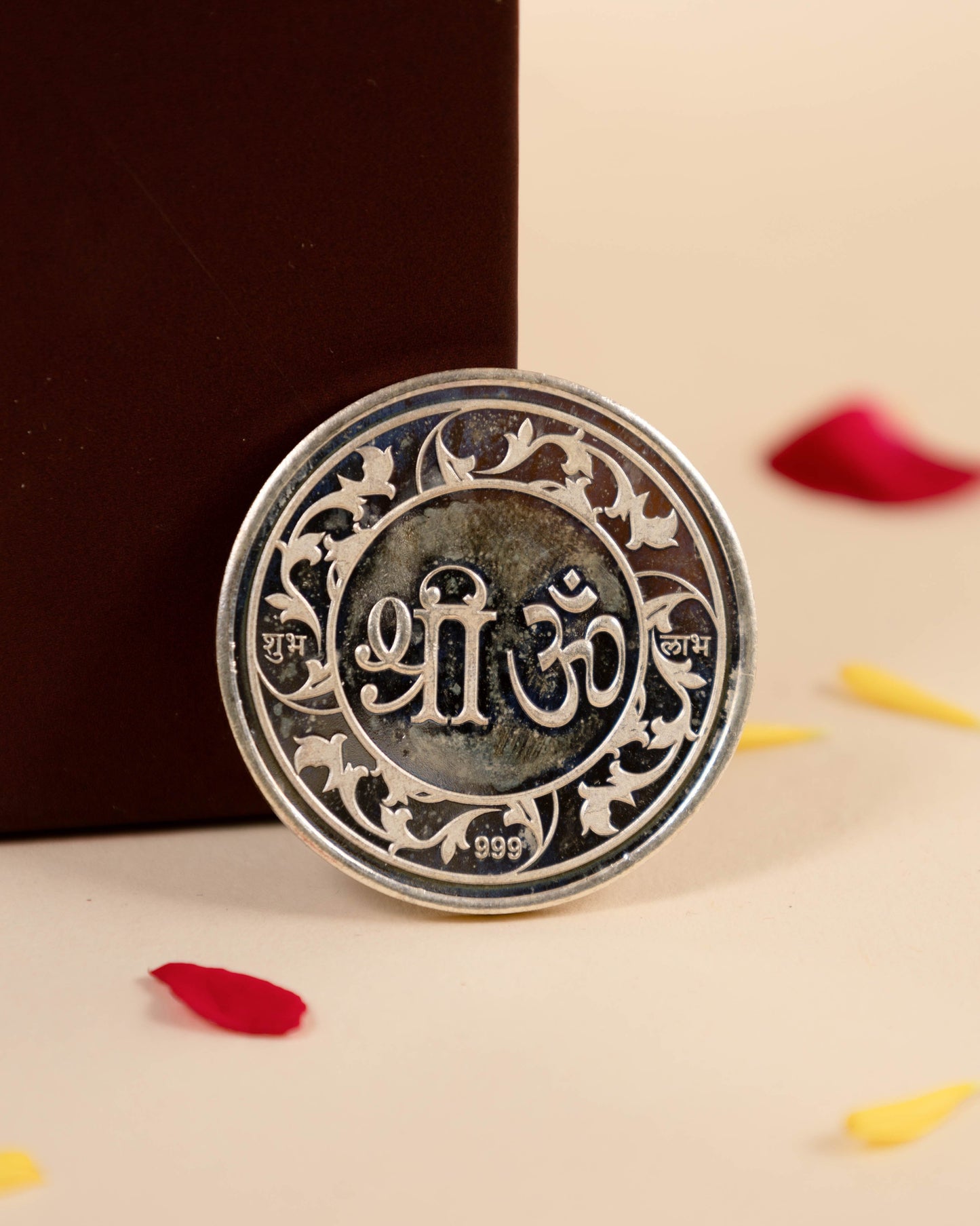 Om Shree Embossed Pure Silver Coin