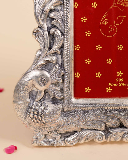 Pure Silver Peacock Photo Frame