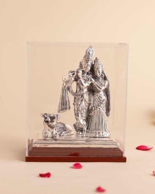 Pure Silver Radha Krishna Idol