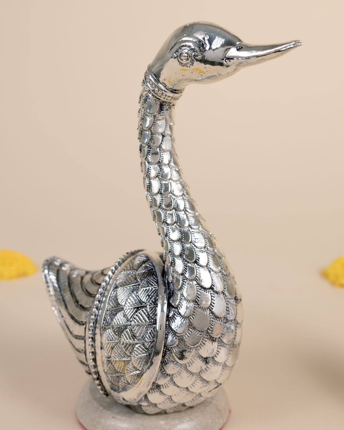 Pure Silver Swan Statues for Luxury Decor