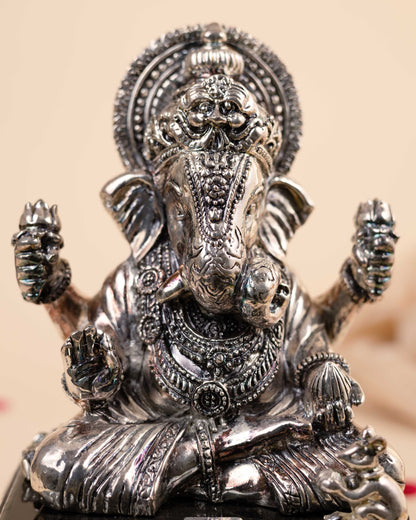 Pure Silver Ganesha Idol- Big