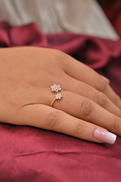Floral Bloom Open Ring