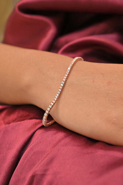 Rose gold CZ Tennis Bracelet