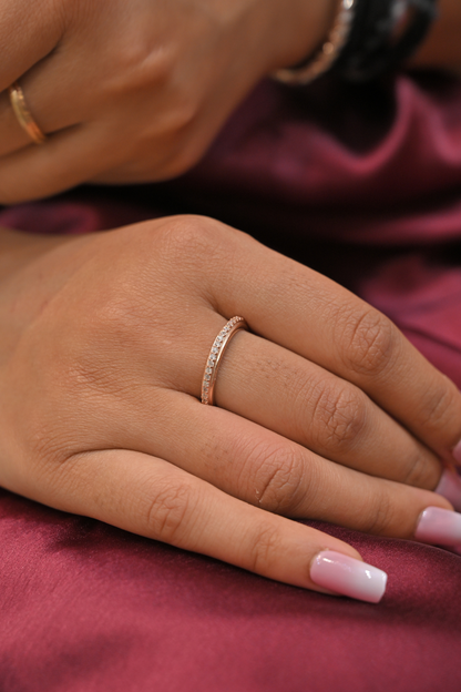 Classic Pavé Eternity Silver Ring