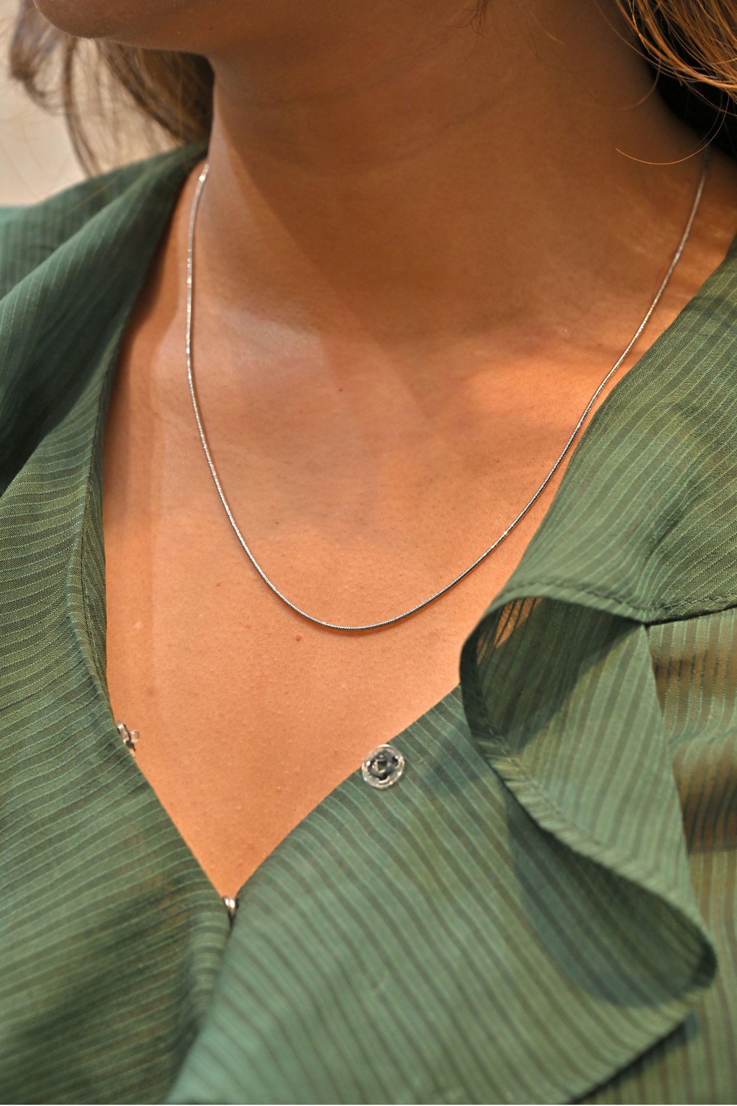 classic silver snake chain