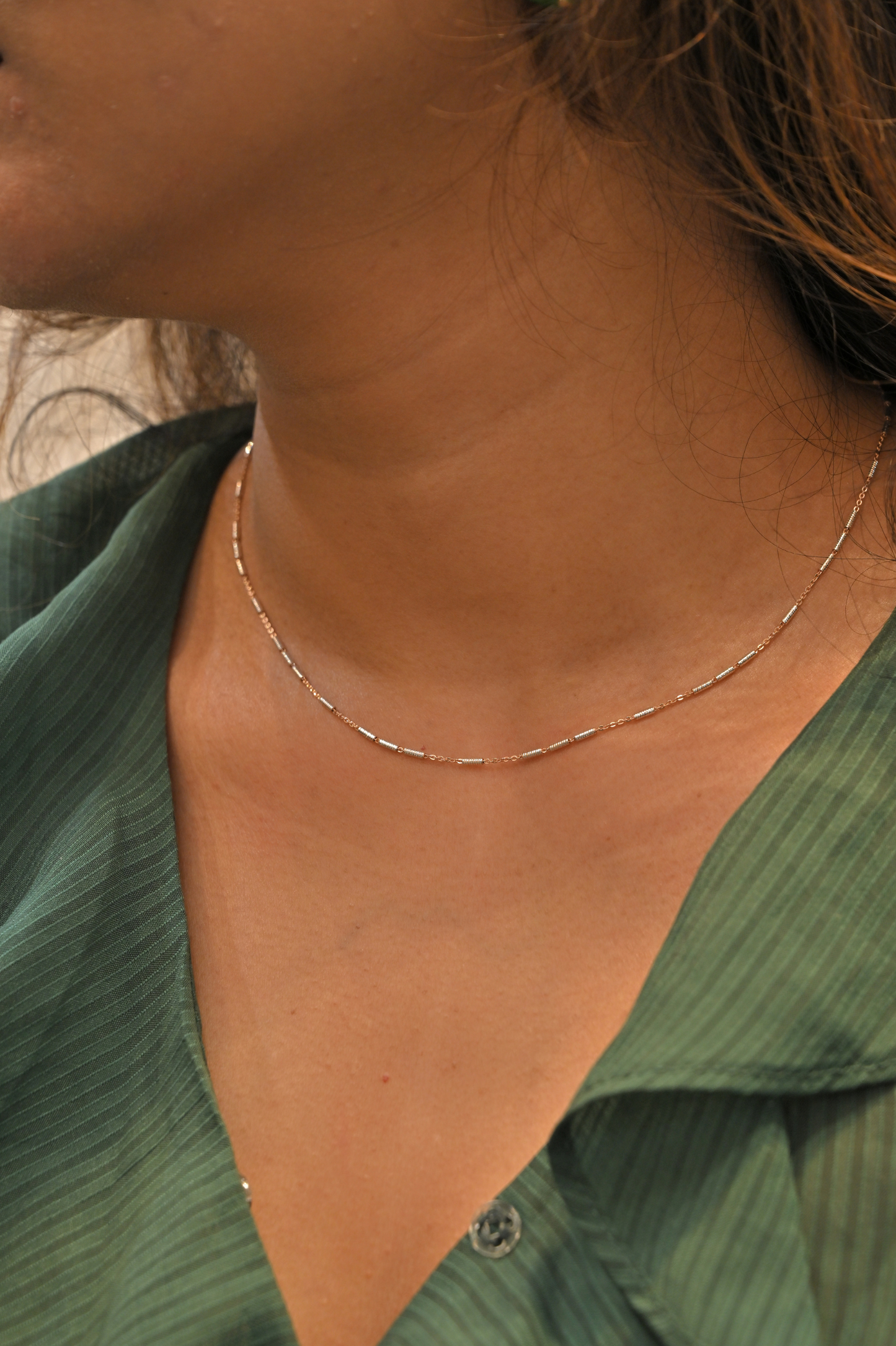 diamond cut silver chain