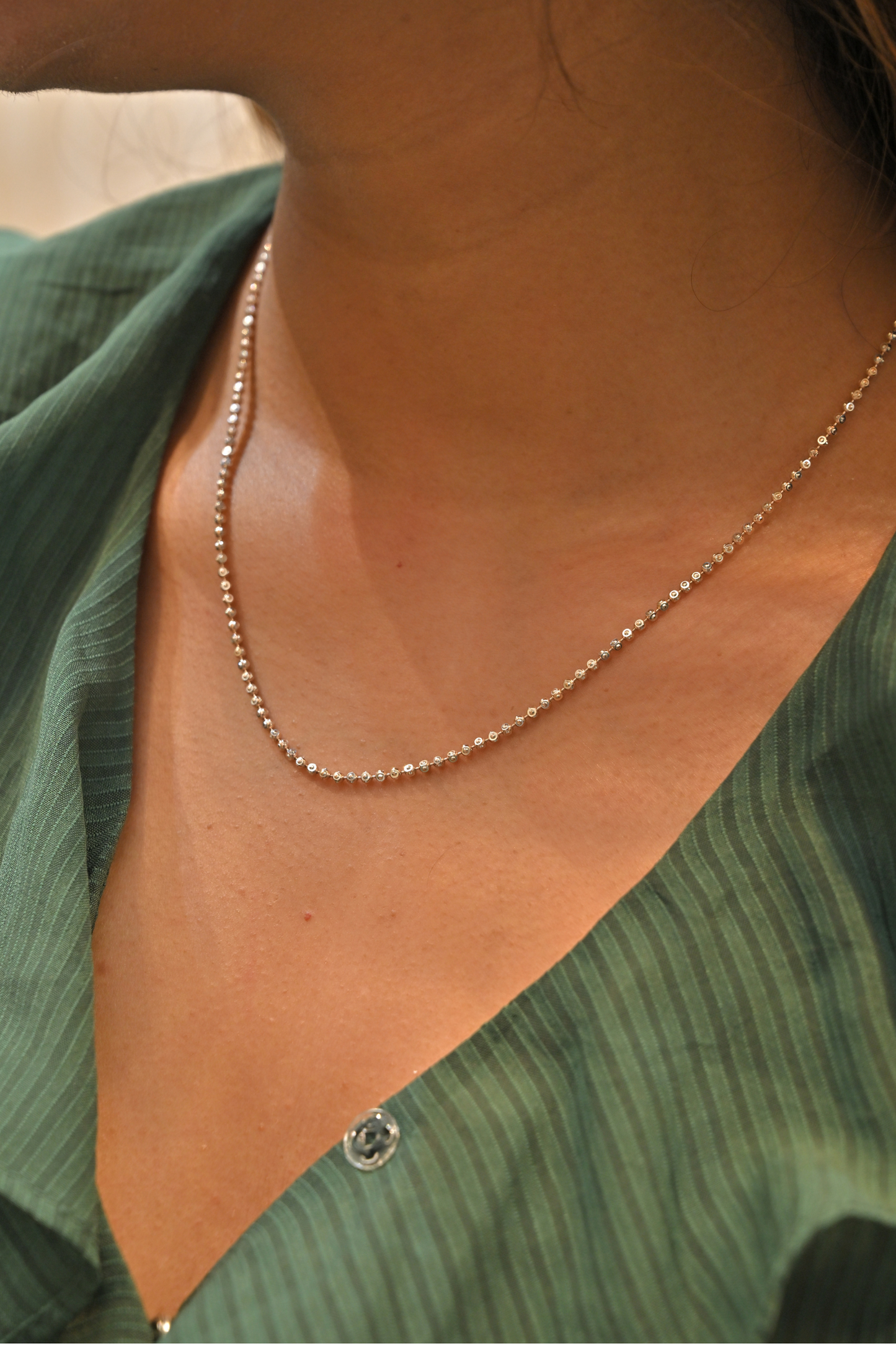 silver bead chain