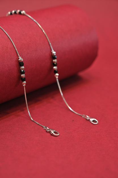 Silver Bead Anklet