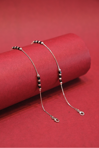 Silver Bead Anklet