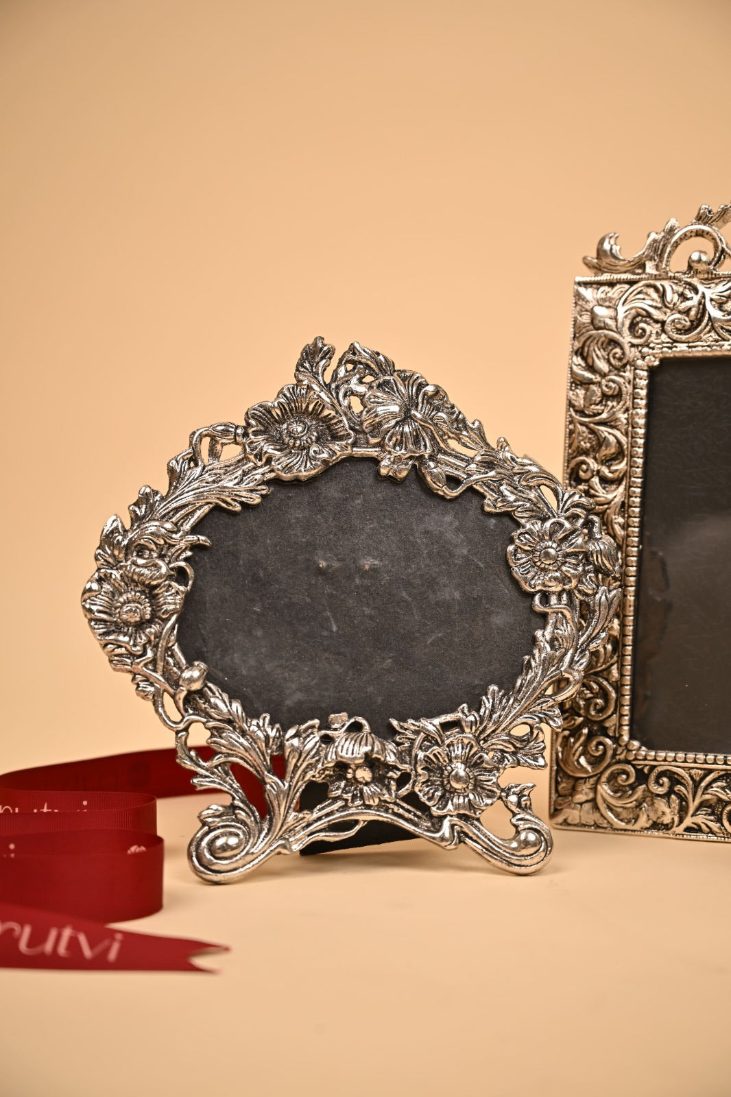 Silver Plated Handcrafted Photo Frame Set of 3 – Timeless Elegance for Home Décor & Gifting | Rutvi India