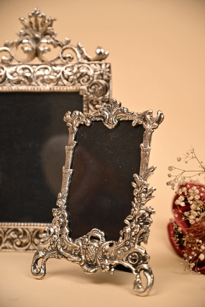 Silver Plated Handcrafted Photo Frame Set of 2 – Timeless Elegance for Home Décor & Gifting | Rutvi India