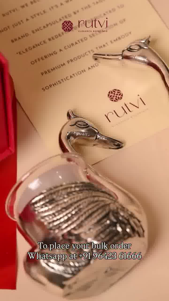 Silver Plated Swan Tealight Holder, Elegant Gifting Set