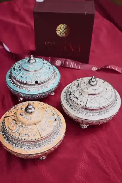 Exquisite German Silver Dining Table Container – A Touch of Elegance for Your Home