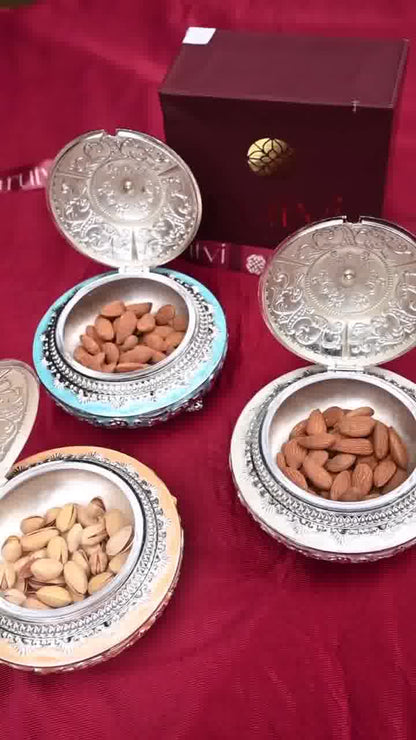 Exquisite German Silver Dining Table Container – A Touch of Elegance for Your Home